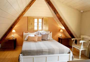 Doppelzimmer mit Dachterrasse im Obergeschoss