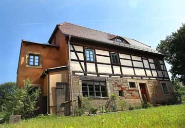 Hofansicht des Ferienhauses